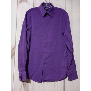 Express 1 MX Shirt Men's Medium Purple Button Front Long Sleeve‎